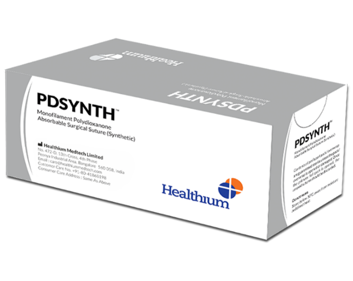 PD SYNTH VIOLET U.S.P. 0, 150CM , 1/2 ROUND BODIED 48MM LOOP